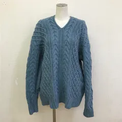 Mila Owen 20AW Vネックケーブルニットトップス ウールブレンド オーバーサイズ サイズ0 S-M相当