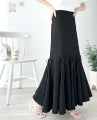 【mily bilet】リップルリボン使いマーメイドスカートのサムネイル