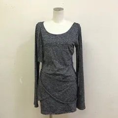 タグ付 LAGUA GEM DROP POINT CUT ミニワンピース レイヤード風 カットソーワンピース M グレー