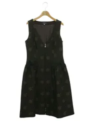 エムズグレイシー 311507 ジャンパースカート 40 ブラウン カメリア ダブルジップ チェック IT1GEEPWDYN8