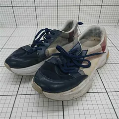 ◇ Θ ブルーレーベル クレストブリッジ BLUE LABEL CRESTBRIDGE チェック柄スニーカー ネイビー系 レディース E  【1511100009262】のサムネイル