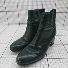 ■ ⊇ ラヴォラツィオーネ・アルティジャーナ Lavorazione Artigiana レザーショートブーツ ブラック系 レディース E  【1511100014570】