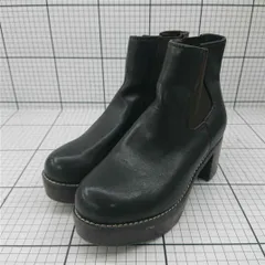 ■ ⊇ マジェスティックレゴン MAJESTIC LEGON サイドゴアショートブーツ ブラック系 レディース M E  【1511100014334】