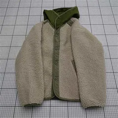 ◇ ⊇ アルファ インダストリーズ ボアフリースジャケット 160サイズ ベージュ系 フード付き キッズ E  【1511110032410】