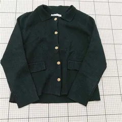 ◇ ⊇ ザラ ZARA ニットジャケット ブラック系 レディース Lサイズ E  【1511110030836】