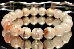 【１点物】希少◇グレー地層模様 ガーデンクォーツ　11mm　ブレスレット パワーストーン 天然石 _MC1430