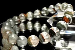 【１点物】半々タイプ◇グリーン ガーデンクォーツ　9mm　ブレスレット パワーストーン 天然石 _MC1585