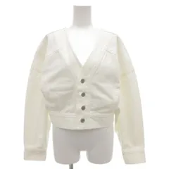 スライ SLY Vネッククロップドジャケット F ジージャン ノーカラー 白 ホワイト 030CSM30-2320 /AE