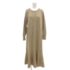 ジャーナルスタンダード レリューム JOURNAL STANDARD relume 22AW トラペーズワンピース ニット 長袖 マキシ ロング ウール ベージュ 22080400333140 /AE