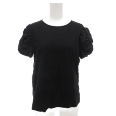 アルアバイル allureville Tシャツ カットソー 2 半袖 袖シャーリング クルーネック 黒 ブラック /AE