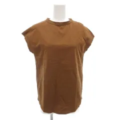 カレンソロジー Curensology Tシャツ カットソー F クルーネック フレンチスリーブ 茶 ブラウン /AE