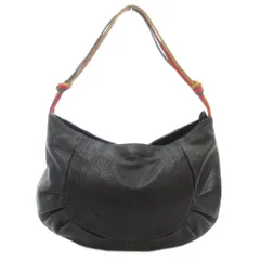 ブロンティベイ brontibay ハンドバッグ ワンショルダー レザー 本革 黒 ブラック /AE