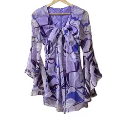 Rady(レディ) ワンピース サイズM レディース - ライトパープル×白×マルチ 長袖/ミニ