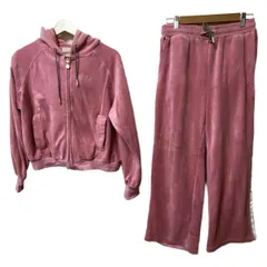 Rady(レディ) レディースパンツセットアップ レディース - ピンク×白 ベロア/サイドライン/ウエストゴム