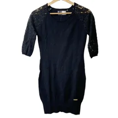 Rady(レディ) ワンピース サイズF レディース - 黒 七分袖/ひざ丈/ニット/レース