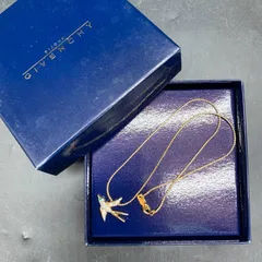 U312 GIVENCHY ジバンシー 稀少 美品 鳥 バード bird 燕 ラインストーン ツバメデザイン ネックレス ゴールド色 カラー