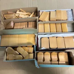 ⭐︎ 木製 印材 まとめ 印鑑 多目的 制作材料 彫刻前 多サイズ ハンコ K8