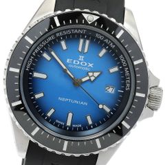 에독스 EDOX 80120 넵튀니안 오토매틱 데이트 자동 감기 남성 벨트 번역 있음 보증서 첨부 _921142