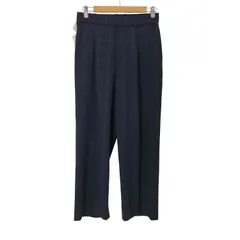 ユニクロ UNIQLO タックワイドパンツ（チェック・丈標準68～70cm） レディース JPN：L 