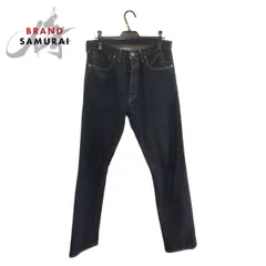 美品 Levi's リーバイス S501XX 対戦モデル 復刻 サイズ W34  ネイビー シルバー金具 コットン/レザー デニムパンツ ジーンズ 505353【中古】