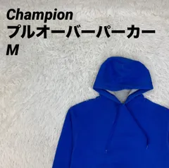 Champion チャンピオン プルオーバーパーカー フード シンプルデザイン ブルー Mサイズ メンズ 男女兼用