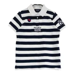 サイズ：1 PEARLY GATES パーリーゲイツ 2023年モデル 半袖ポロシャツ ボーダー柄 ホワイト系 [240101574887] ゴルフウェア レディース ストスト