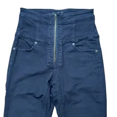 EMODA UPBELTZIP ハイウエストパギンス ブラック サイズ0 レディースXS エモダ アップベルトジップ