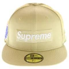 SUPREME (シュプリーム) 24SS ×NEWERA 59FIFTY Box Logo Mesh Back ニューエラ ボックスロゴメッシュバック キャップ 帽子 ベージュ