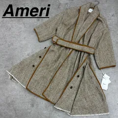 【未使用】AMERI アメリ　OVER 2WAY HERRING BONE COAT　FREE  キャメルのサムネイル