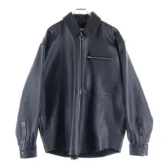 Acne Studios (アクネ ストゥディオズ) Leather Jacket オーバーサイズ レザージャケット ブラック FN-MN-LEAT000215 B70119-のサムネイル