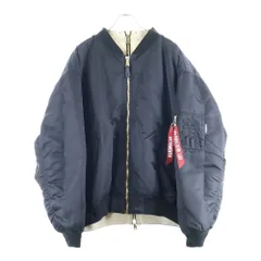 VETEMENTS (ヴェトモン) 20AW リバーシブルダブルジッパー ミリタリージャケット ブルゾン ブラック/アイボリー UAH21JA001のサムネイル