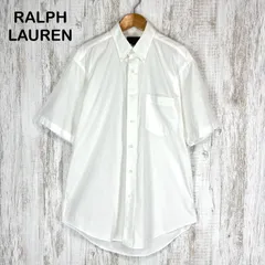 RALPH LAUREN CHAPS ラルフローレン チャップス 無地 BD ボタンダウン 半袖 シャツ ワイシャツ ホワイト