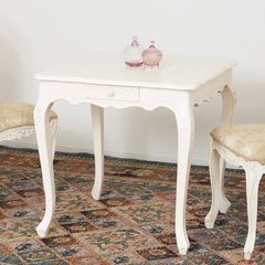 チェレスタ センターテーブル 姫系 白家具 ローテーブル ロココ調
