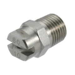 uxcell フラットスプレーチップ ステンレス製 シルバートーン スプレー直径2mm 80度