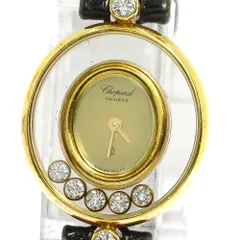 ジャンクショパール Chopard 20/4305 ハッピーダイヤモンド K18YG 5P ラグダイヤ クォーツ レディース内箱・保証書付き_771181のサムネイル