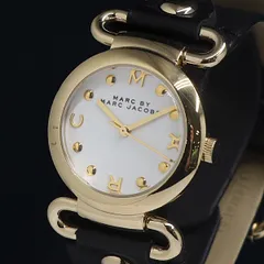 稼働 マークバマークジェイコブス QZ ホワイト文字盤 MBM1309 レディース腕時計 2000000 NSK KMR
