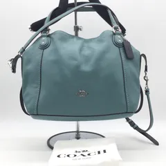 11174 COACH コーチ 57124 イーディー 28 レザー 2WAY ハンドバッグ ショルダー トート クロスボディ ライトブルー系 保存袋付き
