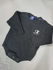 チャンピオン 赤ちゃん ボディスーツ ブラック 80