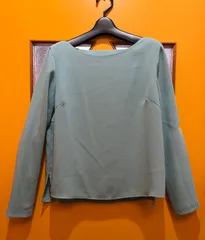 【H1-52】△ NATURAL BEAUTY BASIC　Sサイズ　ブラウス　グリーン