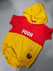 ディズニー プーさん 半袖 ロンパース 80 状態良し