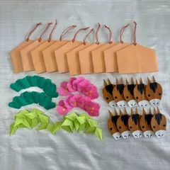 ✮折り紙 冬 季節 ☆ お正月 2026年 干支  午年 馬 ☆絵馬付き10セット①