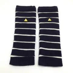 ルコック レッグウォーマー ネイビー×白 ボーダー ロゴ刺しゅう  レディース  ゴルフウェア le coq sportif
