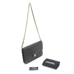 $$ CHANEL シャネル ショルダーバッグ マトラッセ シングルチェーン ブラック