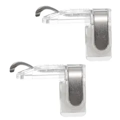 uxcell ゲーミングトリガー モバイルゲームコントローラー メタルボタンファイアキー ユニバーサル 12 cm-16.5 cm携帯電話用 クリア