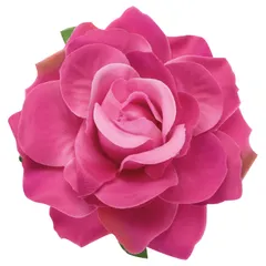 uxcell バラの花のヘアクリップ 花のヘアピン 花のブローチ 女性用 ヘアアクセサリー 10 cm グラデーションレッド 1個