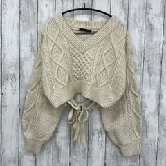 【 Heather 】 バックリボンドルマン ショート丈 ニットプルオーバー