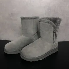 WQ812●UGG：Florence サイドジップムートンブーツ 1013165 ●23● グレー アグ