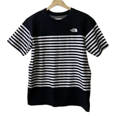 THE NORTH FACE(ノースフェイス) 半袖Tシャツ サイズM メンズ 黒×白 ボーダー
