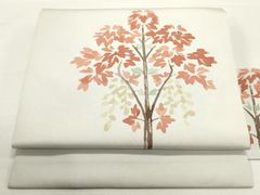 平和屋着物▽瑞穂紬 単衣 菱花文 反端付き 正絹 逸品 DAAT9855az