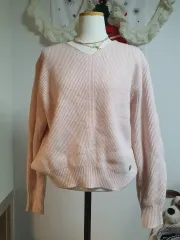 ヴィンテージ ピンク Vネック ニット セーター バレエコア ニット